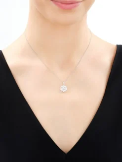 Srebrne kolczyki i zawieszka z cyrkoniami - komplet