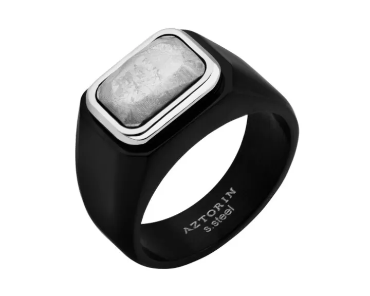 Sygnet ze stali szlachetnej i tytanu