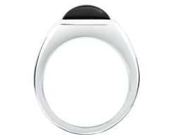 Sygnet ze stali szlachetnej z cyrkonią - Karl Lagerfeld