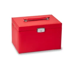 Szkatułka na biżuterię w kolorze czerwonym