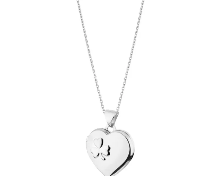 Zawieszka srebrna - Dzień Babci, serce