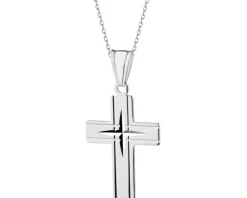 Zawieszka srebrna - krzyż