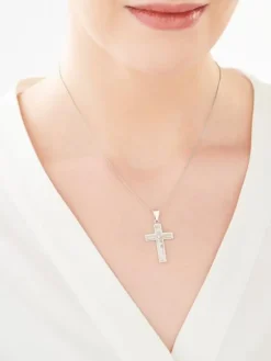 Zawieszka srebrna - krzyż