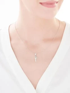 Zawieszka srebrna - krzyż