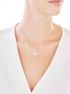 Zawieszka srebrna - krzyż