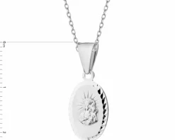 Zawieszka srebrna - medalik Matka Boska Częstochowska