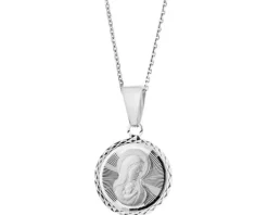 Zawieszka srebrna – medalik Matka Boska