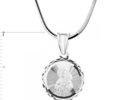 Zawieszka srebrna - medalik Matka Boska Częstochowska