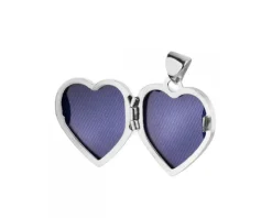 Zawieszka srebrna - puzderko - serce, koniczyna