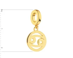 Zawieszka srebrna beads - litera M