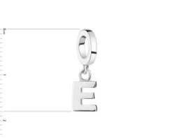 Zawieszka srebrna beads - litera E
