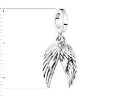 Zawieszka srebrna beads - skrzydła