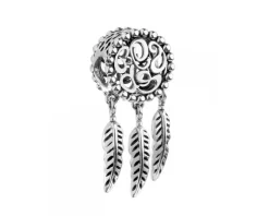 Zawieszka srebrna beads - łapacz snów