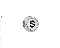 Zawieszka srebrna beads - kwiat