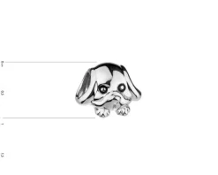 Zawieszka srebrna beads - piesek