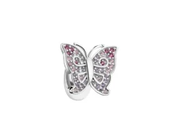 Zawieszka srebrna beads - stoper - z cyrkoniami - motyl