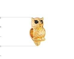 Zawieszka srebrna beads z cyrkoniami - sowa