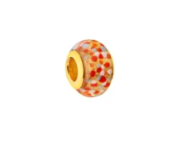 Zawieszka srebrna beads z cyrkoniami - serce, mama