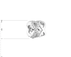 Zawieszka srebrna beads z cyrkoniami - nieskończoność