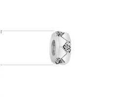 Zawieszka srebrna beads z cyrkoniami - pszczółka