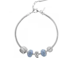 Zawieszka srebrna beads z kryształami