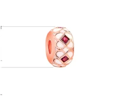 Zawieszka srebrna beads z cyrkoniami