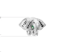 Zawieszka srebrna beads z cyrkoniami - lis