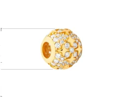 Zawieszka srebrna beads z cyrkoniami - gwiazdy