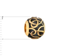 Zawieszka srebrna beads z cyrkoniami - kwiat