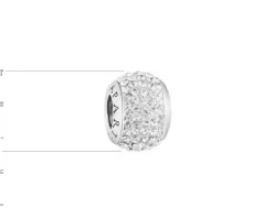 Zawieszka srebrna beads z cyrkoniami - koliber