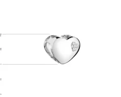 Zawieszka srebrna beads z cyrkonią - ptak