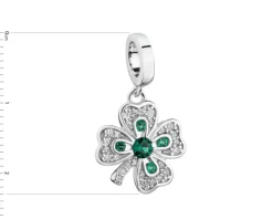 Zawieszka srebrna beads z cyrkoniami - jaszczurka