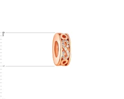 Zawieszka srebrna beads z cyrkoniami - stoper - nieskończoność