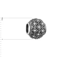 Zawieszka srebrna beads z cyrkoniami