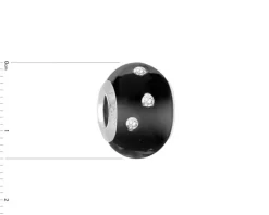 Zawieszka srebrna beads z cyrkonią