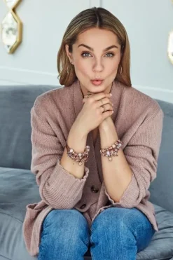 Zawieszka srebrna beads z cyrkoniami - koniczyna, serce