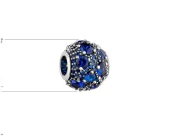 Zawieszka srebrna beads z cyrkoniami