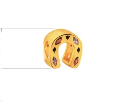 Zawieszka srebrna beads z cyrkoniami - podkowa