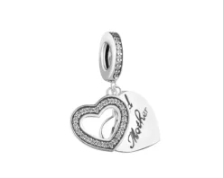 Zawieszka srebrna beads z cyrkonią