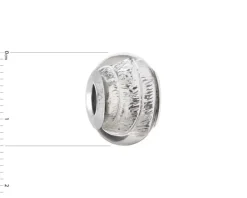 Zawieszka srebrna beads z cyrkoniami - tulipan