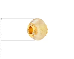 Zawieszka srebrna beads z cyrkoniami i szkłem murano