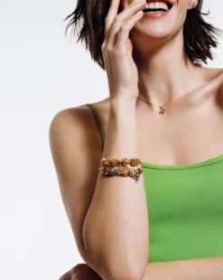 Zawieszka srebrna  beads z cyrkoniami - kwiat