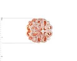 Zawieszka srebrna beads z cyrkoniami - kwiat