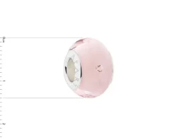 Zawieszka srebrna beads ze szkłem murano i cyrkoniami