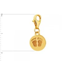 Zawieszka srebrna charms - Newborn, stópki, dziecko