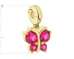 Zawieszka srebrna new charms z cyrkoniami - motyl