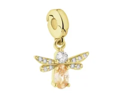 Zawieszka srebrna new charms z cyrkoniami - ważka