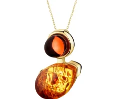 Zawieszka srebrna z bursztynem