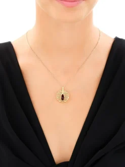 Zawieszka srebrna z bursztynem - koło