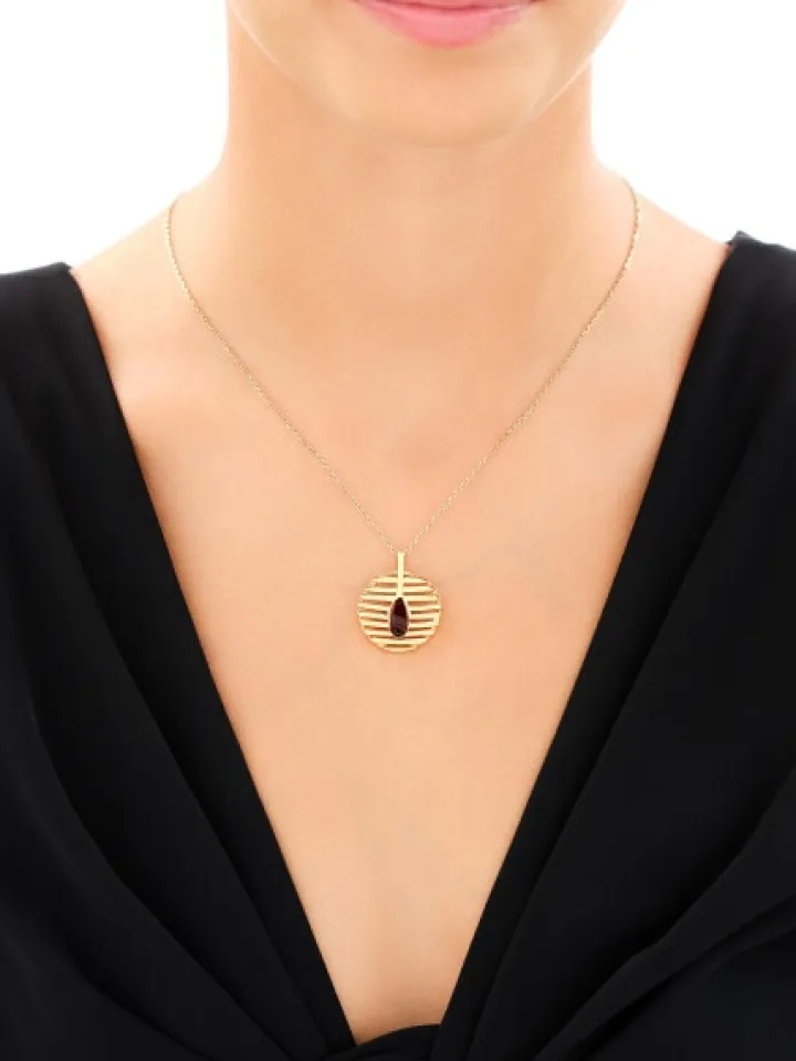 Zawieszka srebrna z bursztynem - koło